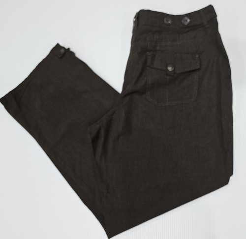 Autograph Ladies Zip Cargo Pants size 16 Colour Brown Check - Picture 4 of 5