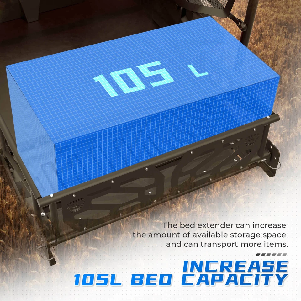 KEMIMOTO Rear Cargo Bed Extended Tailgate For 16-25 Honda Pioneer 700-4 1000-5 - Image 4 of 4