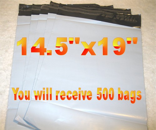 14.5x19 White/Gray Plastic Self Seal Poly Mailer Bag 14.5"x19", Water Resistant - Picture 8 of 9