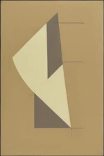 Large Abstract Painting 2x3' Earthtone 4 Geometric Demrin Fine Art Original NEW