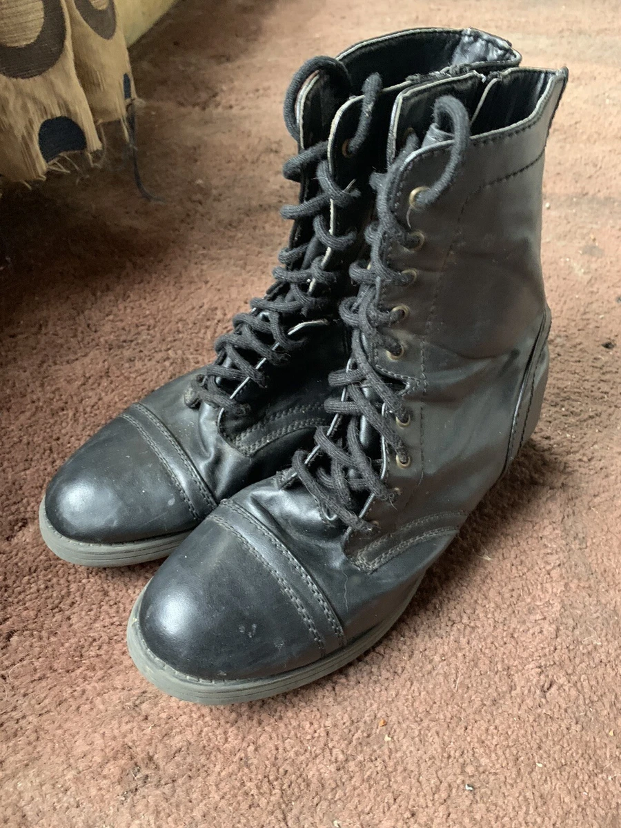 Womens combat boots size clearance 9