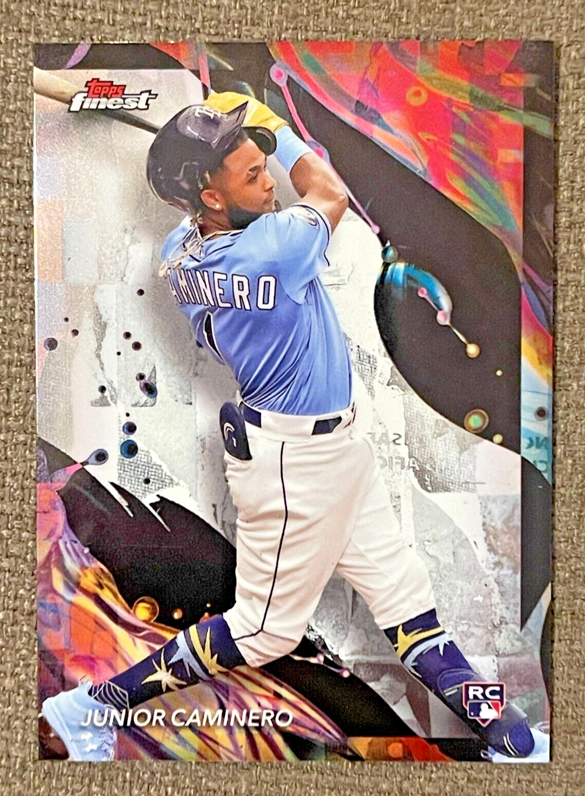 2024 Topps Finest Uncommon Junior Caminero #198 Rookie RC