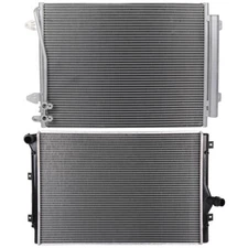 Aluminum Radiator  AC Condenser Cooling Kit For 20062010 Volkswagen Pass G1N