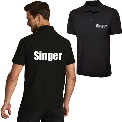 Musikband Pack linke Brust und Rücken Poloshirt VJ DJ Sänger Künstler Unisex Top