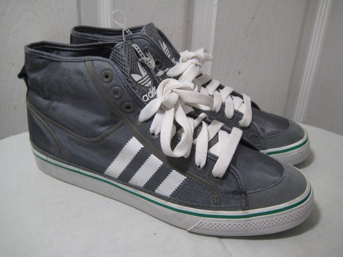 Adidas Nizza Hi Ortholite G43915 Nylon Metallic Gray Sneakers Men's Size 11