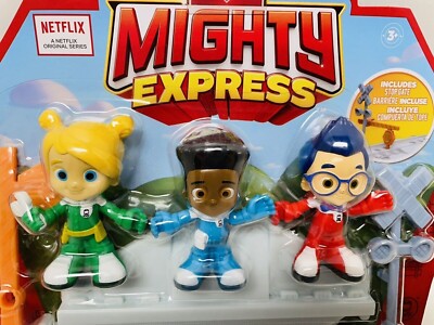 MIGHTY EXPRESS Figures LIZA MAX NICO Netflix 3 FIGURE PACK Train