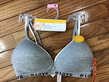 New FRUIT OF THE LOOM GIRLS T-shirt BRAS 2PK PL140 SIze 36 Molded Cup A11 