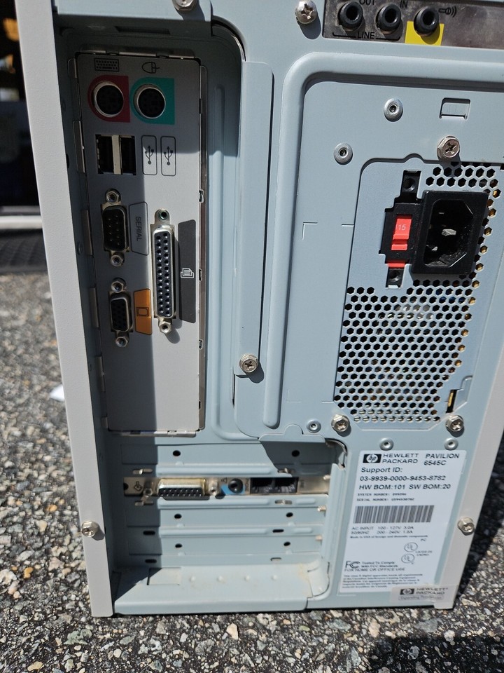 Vintage HP Hewlett-Packard 6545C Pavilion PC CPU Computer Translucent ...