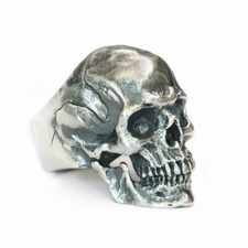 925 Sterling Silver Heavy Skull Ring Mens Biker Gothic Ring Punk Jewelry TA50 HZ