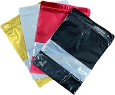 Multi color Mylar standup bags for food storage, bag sizes aluminum foil bags 