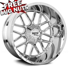 20 Inch 20x12 Moto Metal Mo986 Siege Chrome 4 Wheels 6x5.5 6x139.7 -44