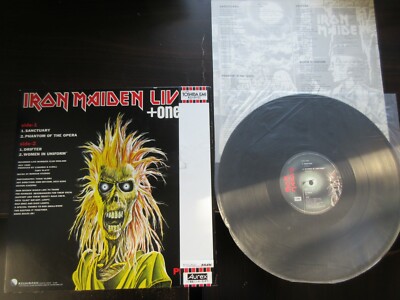 Iron Maiden Live !! + One Japan Vinyl 12 inch Single OBI Concert