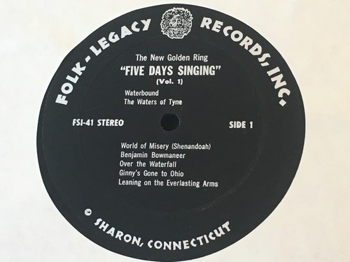 NEW GOLDEN RING - 5 Days Singing Vol. 1 ~FOLK-LEGACY 41 {nm orig} w/insert NICE - Picture 6 of 7