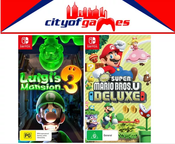 New Super Mario Bros. U Deluxe + Mario Kart 8 Deluxe - Two Game Bundle -  Nintendo Switch (European Version) : Video Games 