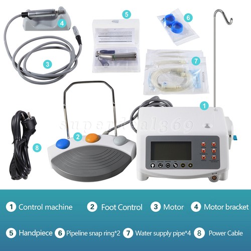 Sistema motore impianto dentale chirurgico brushless/touch screen con manipolo 20:1 CE - Foto 3 di 24