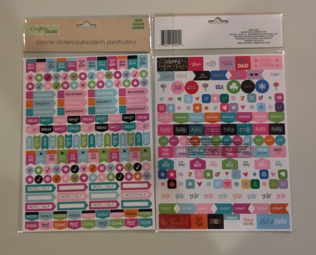 Planner Calendar 600 Stickers Reminder Appointments To-Do  Ideas Notes Holidays-image