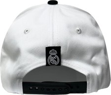 Official Real Madrid Snapback Hat - Adjustable Dad Cap With Embroidered Logo (White) - View #8