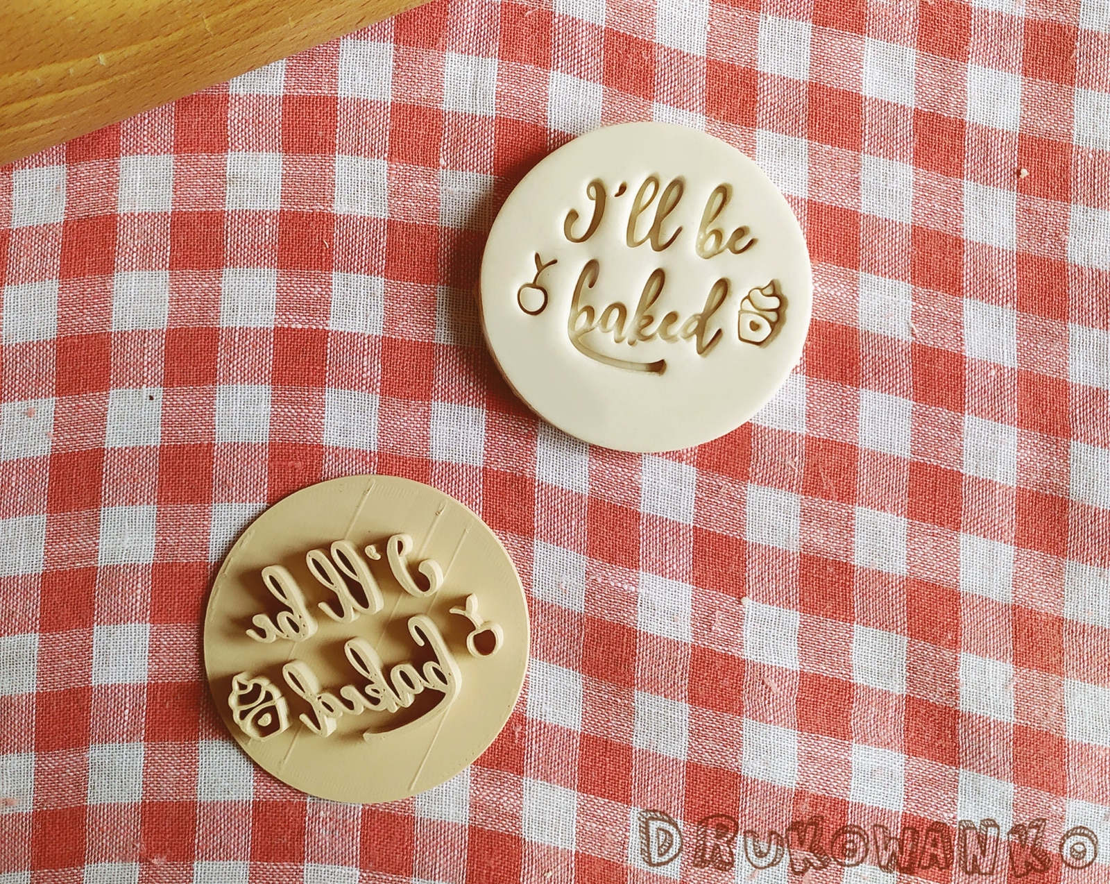 Baked Stamp Embosser Cookie Cutter for Pastry Fondant Dough Biscuit