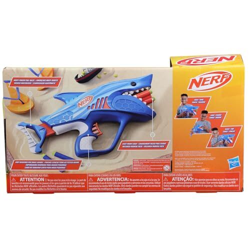 Nerf Junior Wild Sharkfire Blaster Easy Play Toy Gun for Kids 6 and Up