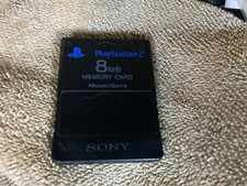Black Sony Playstation 2 PS2 Original OEM MagicGate 8mb Memory Card Authentic PS