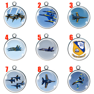 Blue Angels Glass Cabochon Charms | Navy Jet Jewelry | Pick Your Style 1 9