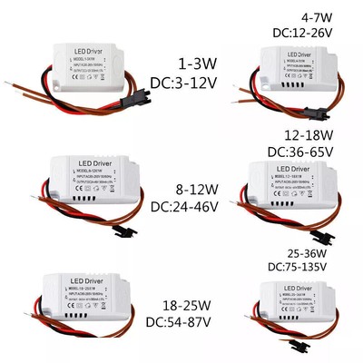 LED Driver 1-36W power supply 300mA AC-DC Transformator Constant current Adapter