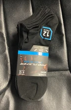 Proline Pro Player Men's 12 Pack ATHLETIC NO SHOW BLACK NWT