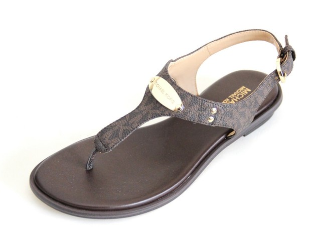 brown mk sandals