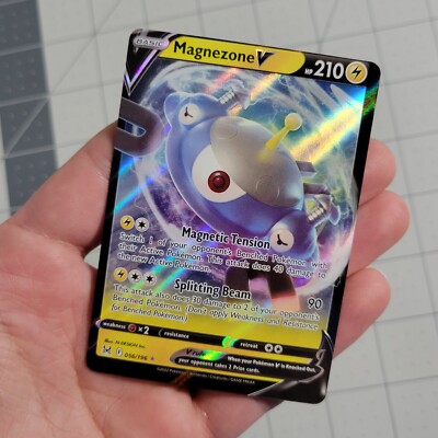 Magnezone V OC Miscut Error Pokemon Card Lost Origin Holo Rare 056