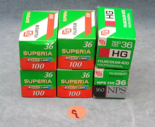 6 ROLLS NOS MIXED  BAG FUJIFILM  36 EXPOSURE, 35MM COLOR PRINT FILM 2005/1999/96