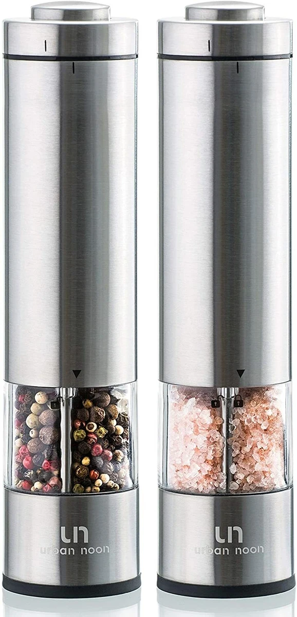 Urban noon Electric Salt and Pepper Grinder Set Battery Operated