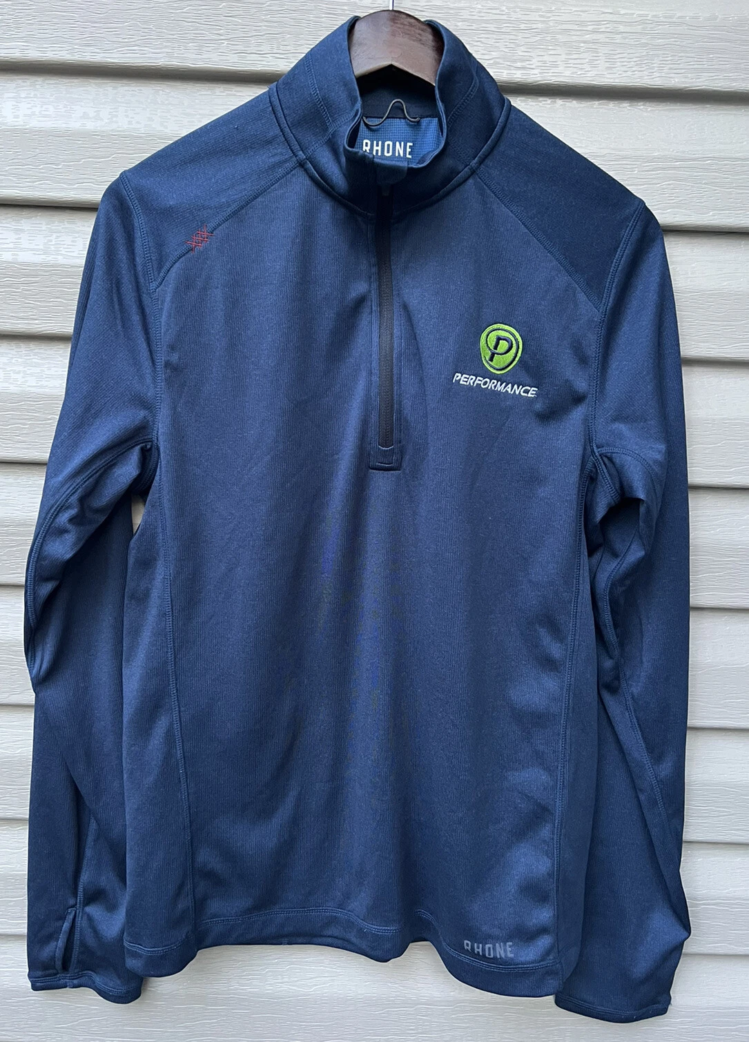 Rhone Men's 1/4 Zip Blue Sequoia Performance Pullover Size S Small