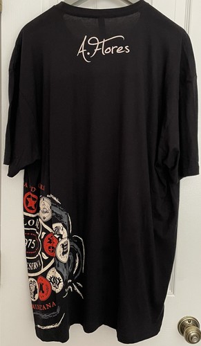 Mens Promo TShirt A Flores PDR Cigars Next Level Apparel XXL 100% Cotton Black - Picture 2 of 7