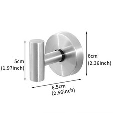 4Pcs Suction Cup Hooks, Reusable Towel Hooks No-Drill Shower Hook Silver Tone