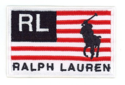 Polo Ralph Lauren Flag Patch Iron-On Sew-On Vintage Style USA Heritage Applique