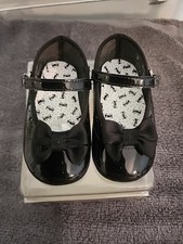 Vintage Baby Deer Black Patent Leather Shoes Size 2 New W/box