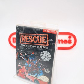 NES Nintendo Game RESCUE: THE EMBASSY MISSION -NEW & Factory Sealed with H-Seam!