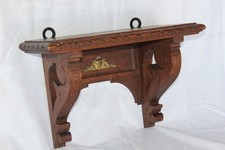 Zierliche Gründerzeit EICHE Uhren Konsole ++40cm Breite++ Wand Regal Antik 1880