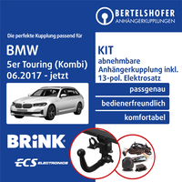 FüR Bmw 5Er Touring (Kombi) Typ G31 06.2017-Jetzt Ahk Abn +13Pol Spez E-Satz Pkw