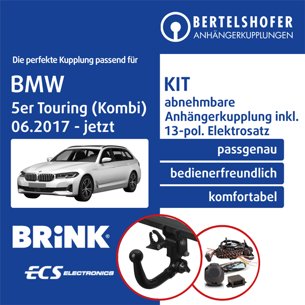 FüR Bmw 5Er Touring (Kombi) Typ G31 06.2017-Jetzt Ahk Abn +13Pol Spez E-Satz Pkw-image
