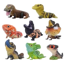 8Pcs Animal Planet Lizard Laugh and Grow Fat 2.3~3.1In Figurines Official Gift