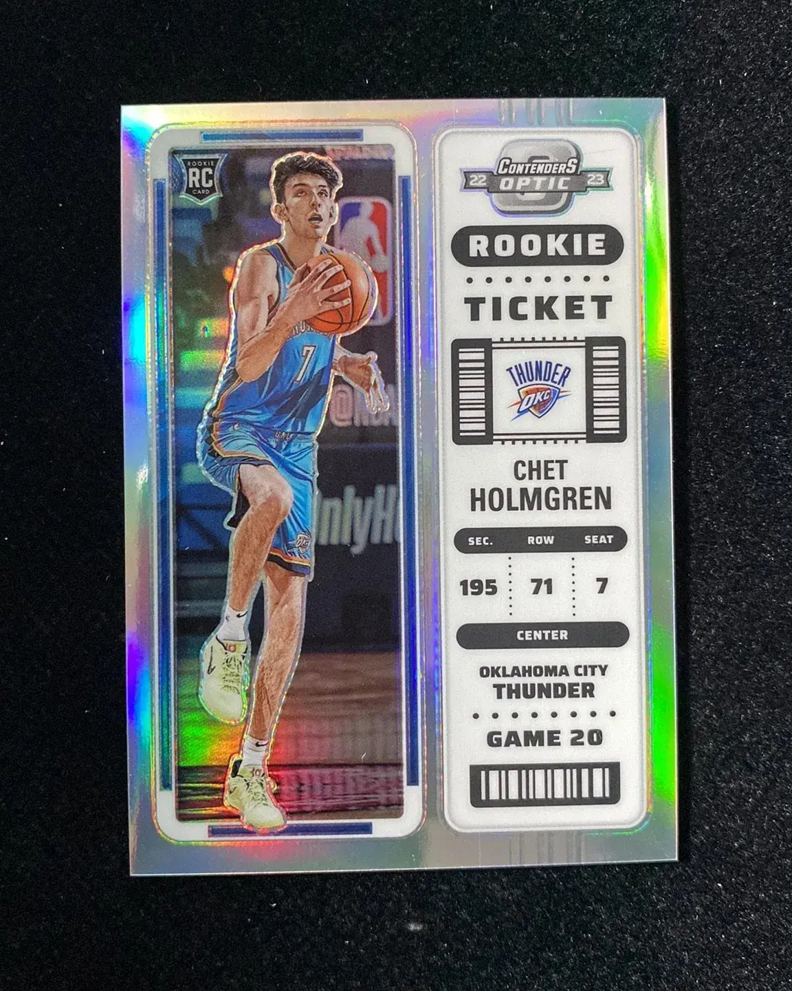 2022-23 Contenders Optic Rookie Ticket Silver #4 Chet Holmgren RC Thunder HD