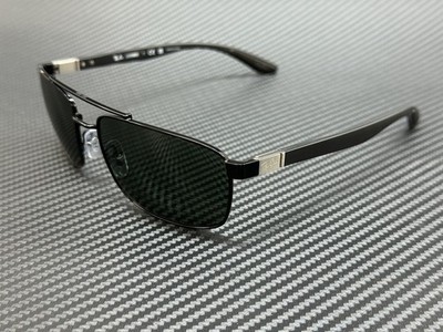 RAY BAN RB3737 002 71 Black Green Unisex 60 mm Sunglasses