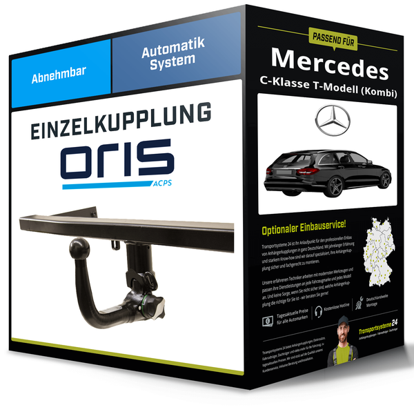 Abnehmbare AnhäNgerkupplung FüR Mercedes C T-Modell 07-14 Typ S204 Oris Neu-image