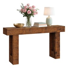 63" Rustic Farmhouse Console Table w/Storage Shelf Narrow Entryway Sofa Table