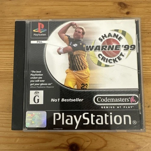 Shane Warne Cricket 99 PS1 PlayStation 1 Video Game PAL Complete With Manual 90s