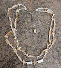 Shell Necklace, 2 Row. 45-52cm