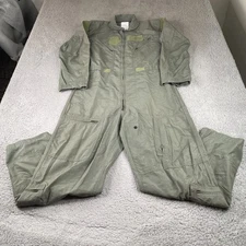 US Military Flight Suit Flyers Coveralls CWU-27/P Mens 42R Green Sage Full Zip