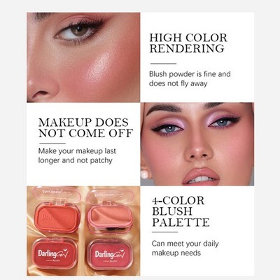 Women Blusher For Facial Makeup 1Pcs Easy To Apply Smooth Delicate Texture