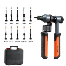 VEVOR Rivet Nut Tool Kit Ratchet Rivnut Tool Kit 9-Inch 10 Mandrels 100 Nuts